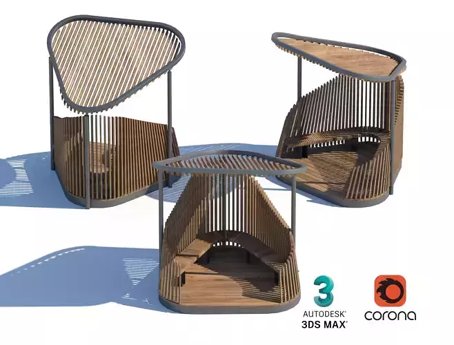 Modern Wooden Pavilion Pods for Parks and Public Spaces