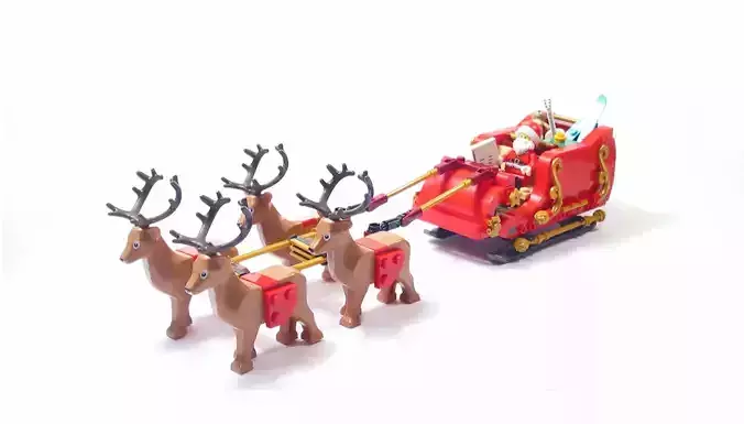 TwindBricks3D - 40499 Santa-Sleigh 3D print model