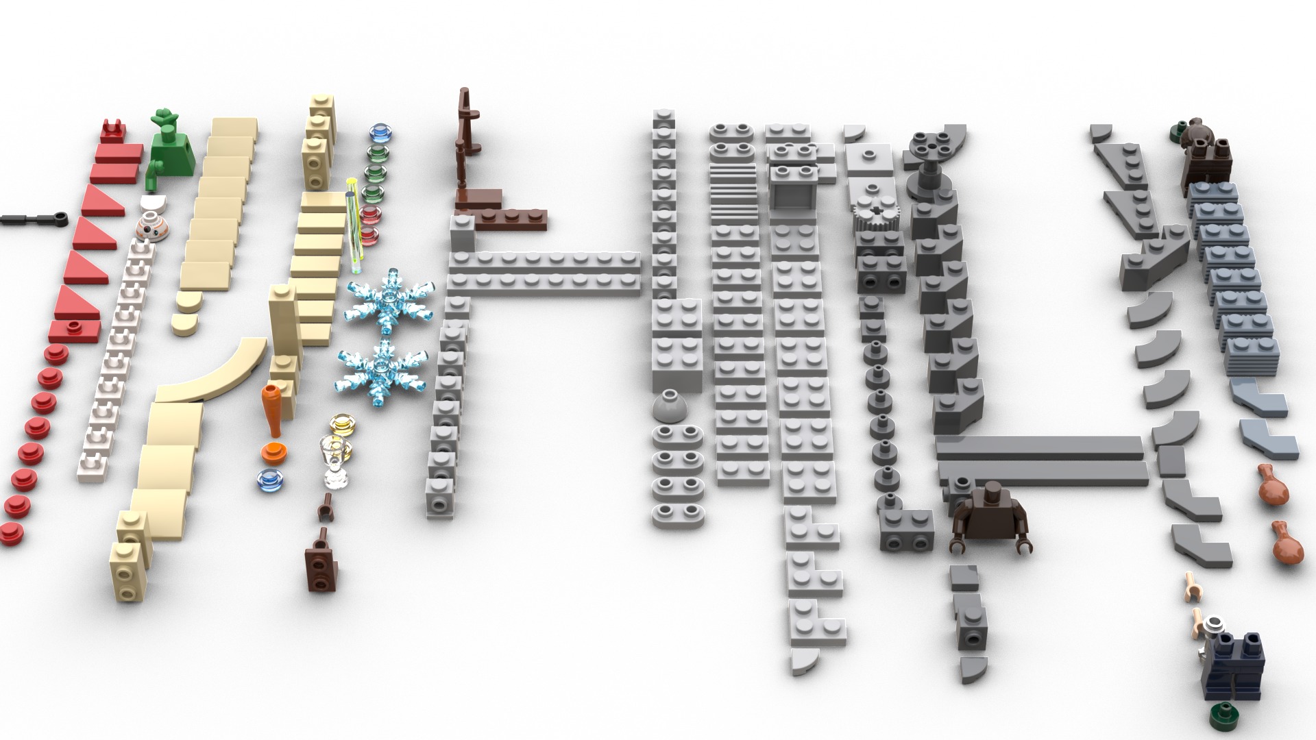 TwindBricks3D - 40658 Millennium Falcon Holiday Diorama 3D print model_1