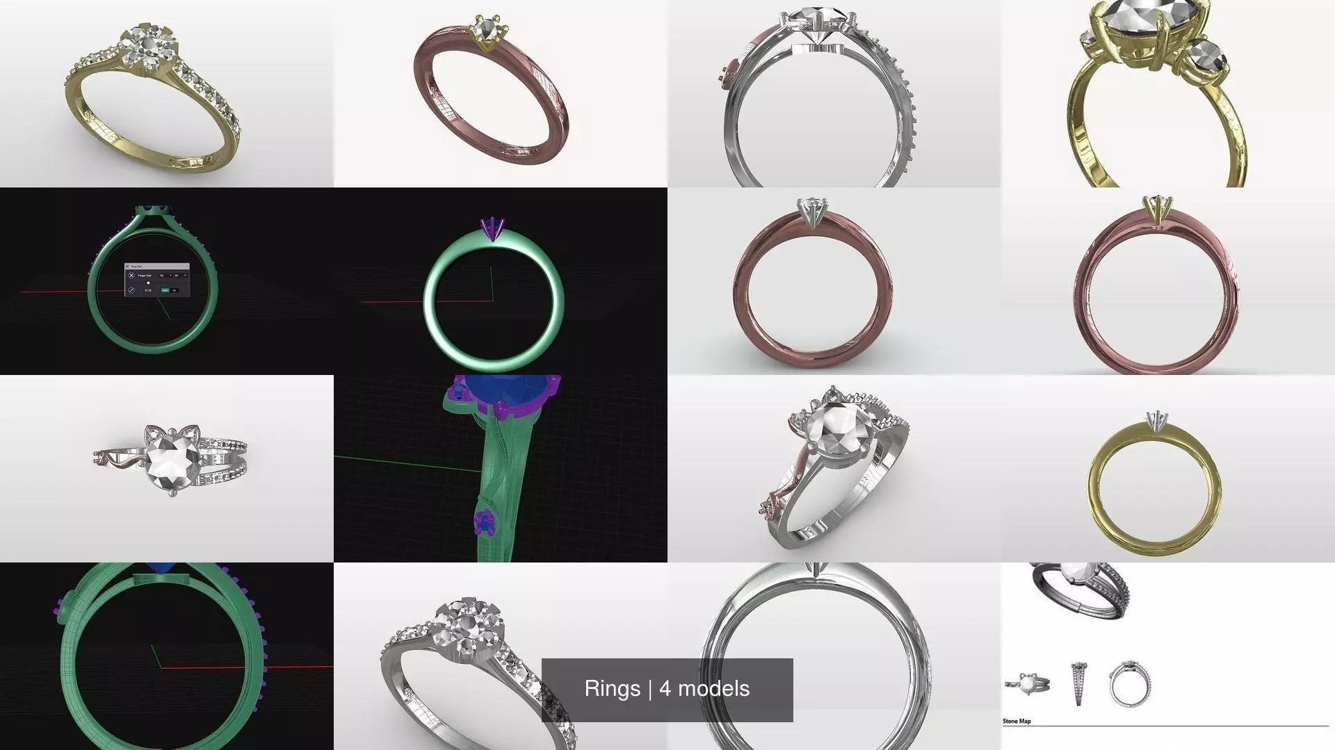 Rings 3D Model Collection_0
