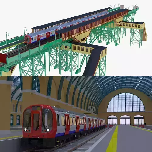 London metro stations V 3D Model Collection