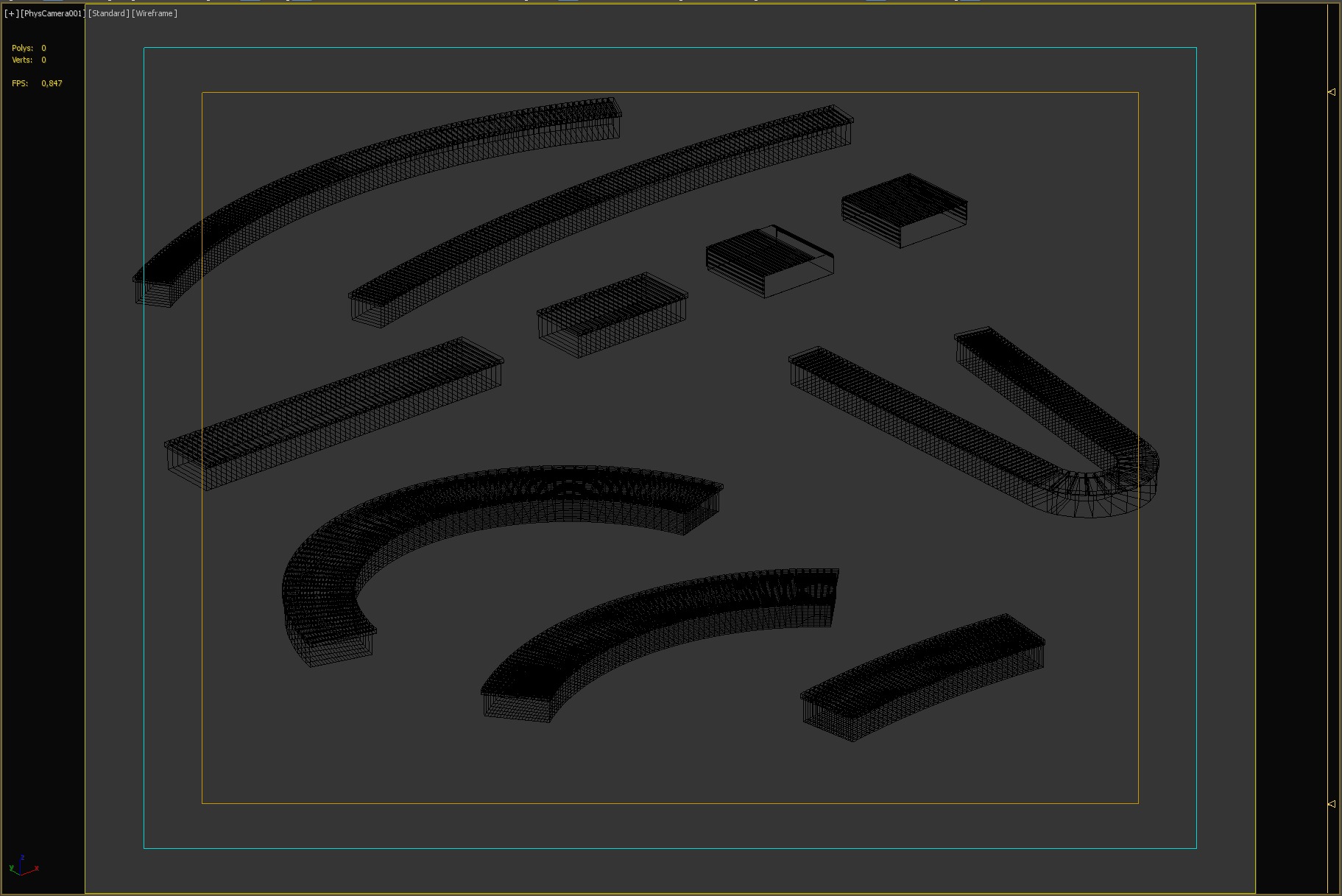 Modular Wooden Bench System for Flexible Outdoor Design 3D model_3