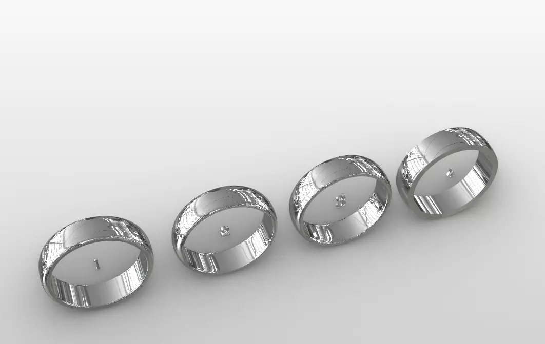 wedding rings 3D print model_0