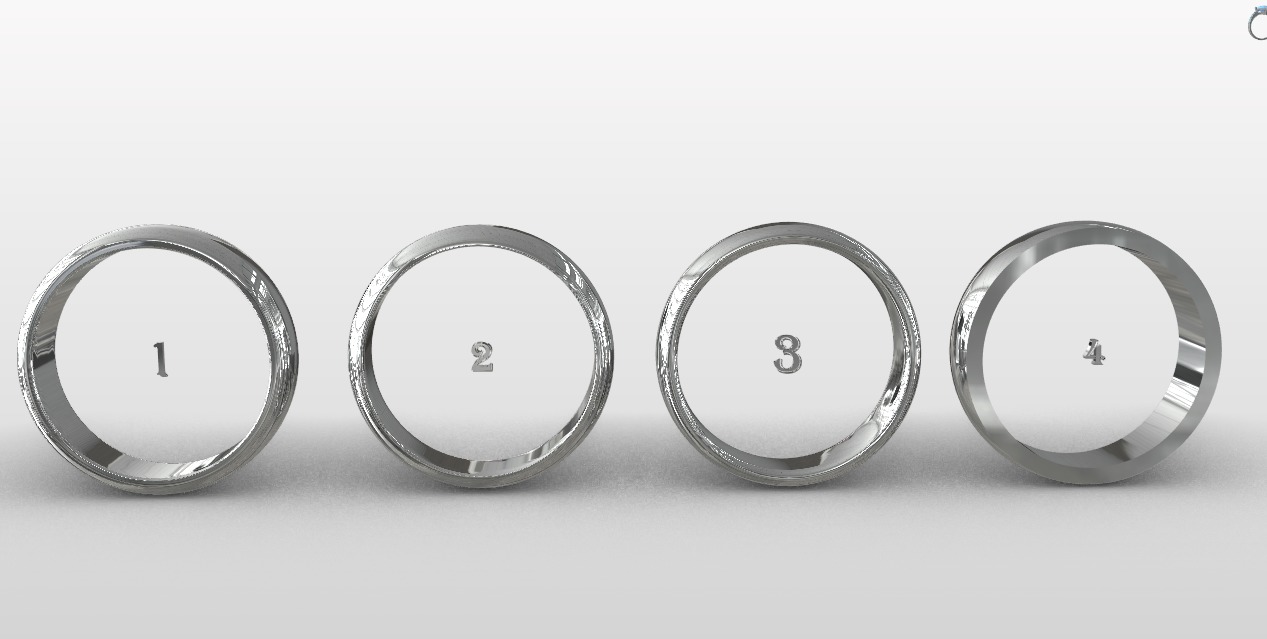 wedding rings 3D print model_2