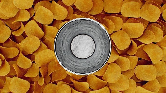 Pringles Sour Cream and Onion Low-poly 3D model 7