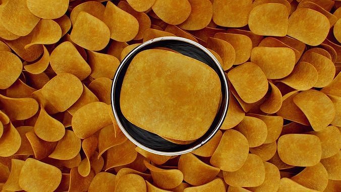 Pringles Sour Cream and Onion Low-poly 3D model 6