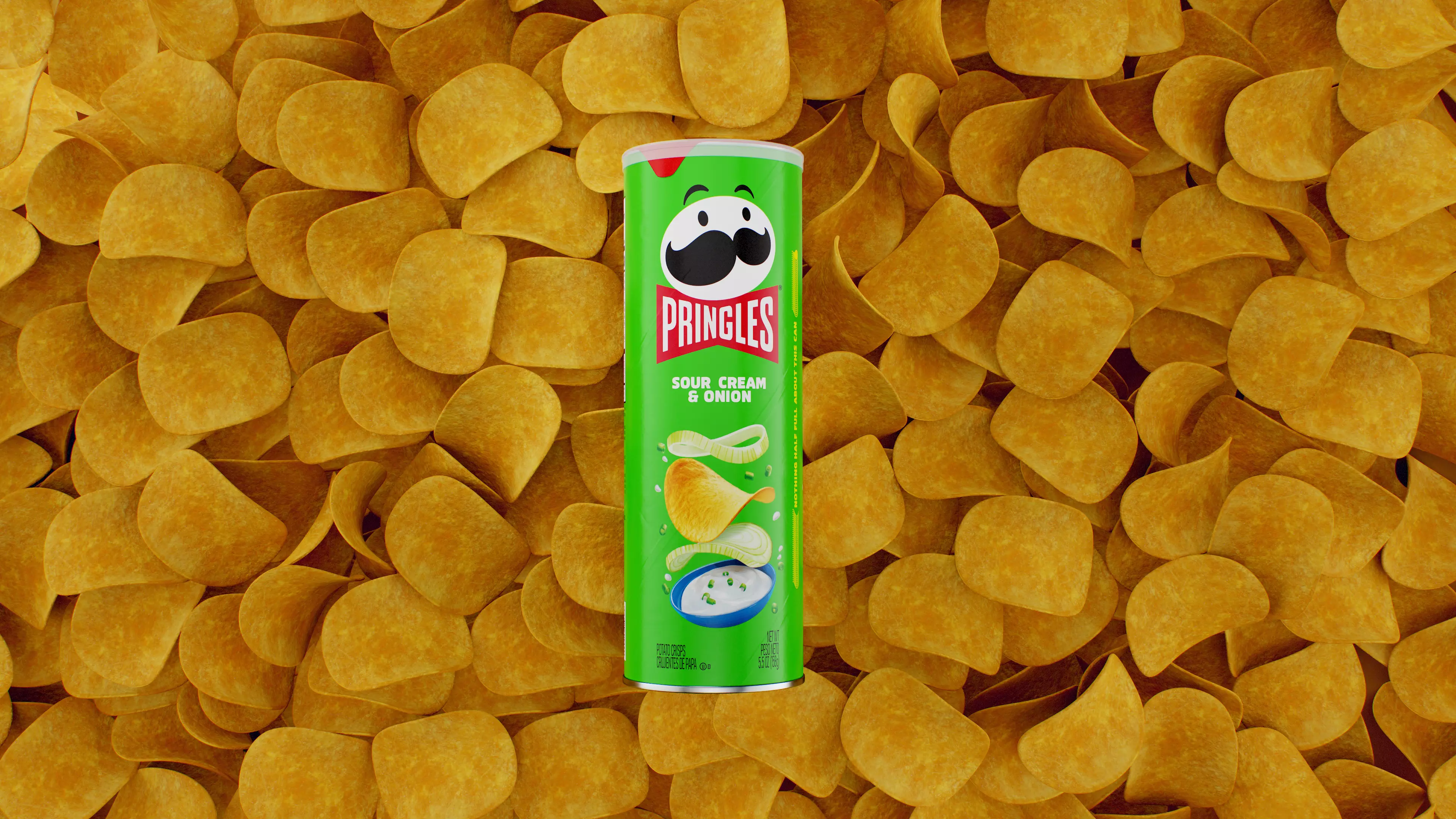 Pringles Sour Cream and Onion Low-poly 3D model