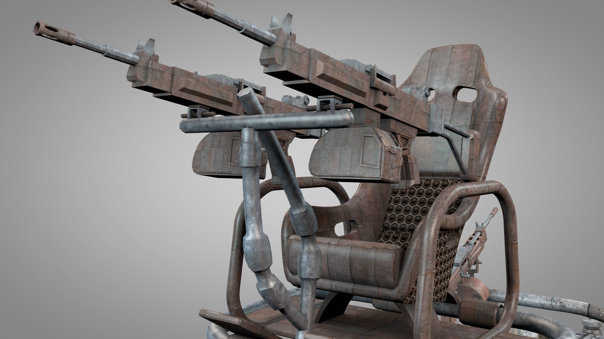 Apocalyptic War Cars v2 3D model_7