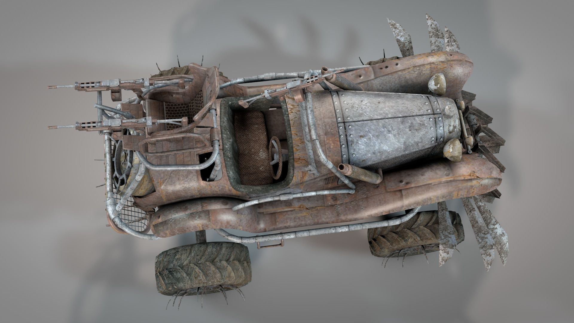 Apocalyptic War Cars v2 3D model_5