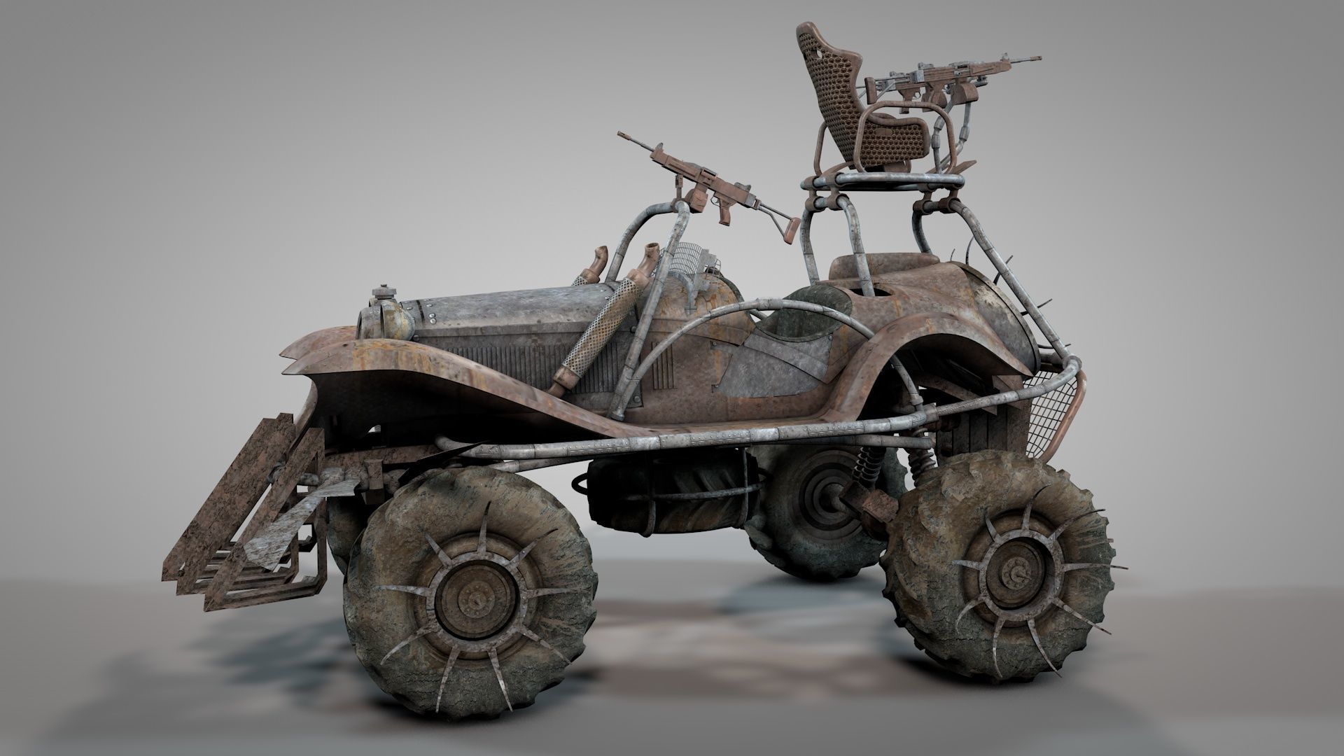 Apocalyptic War Cars v2 3D model_3