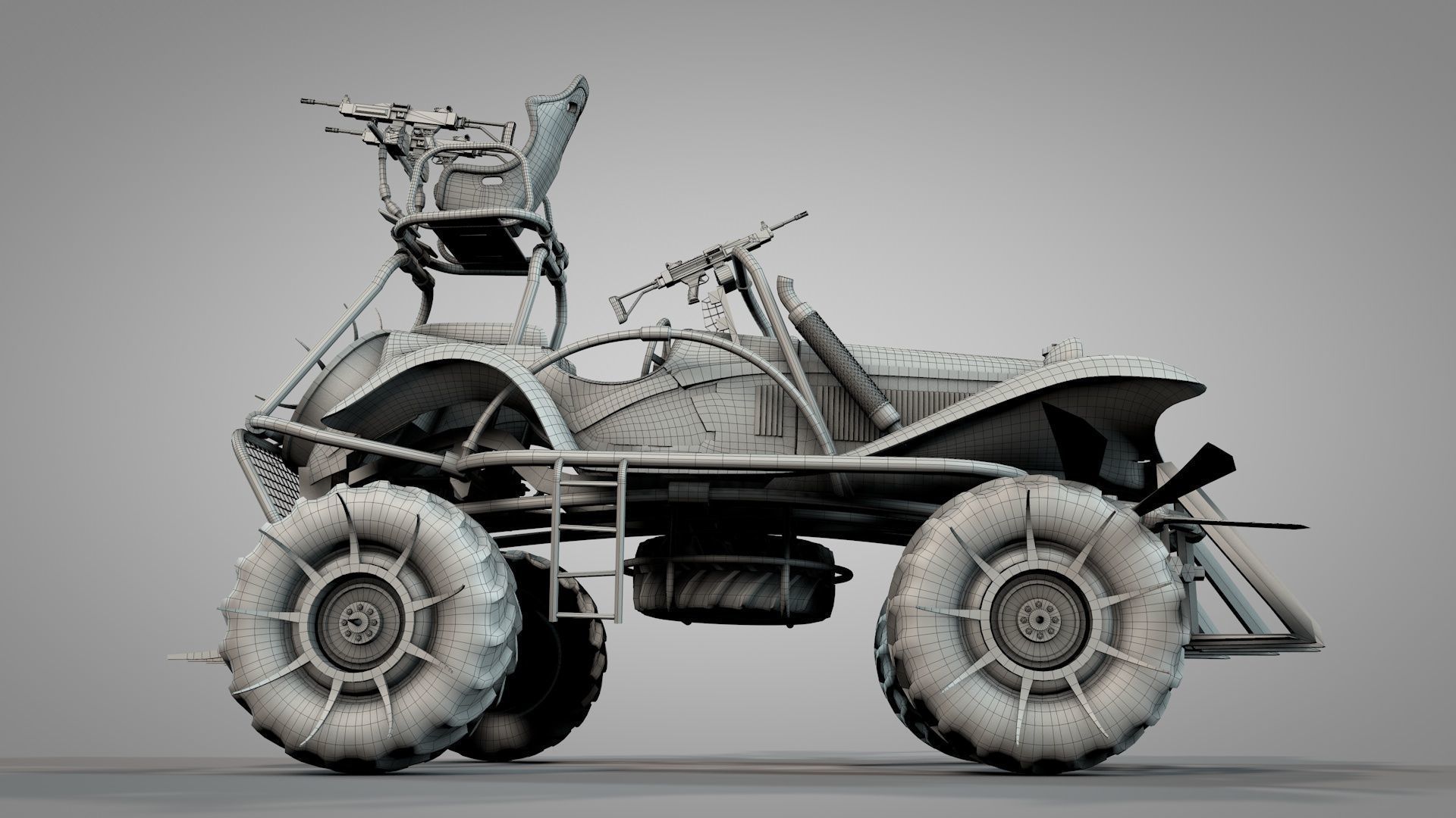 Apocalyptic War Cars v2 3D model_13