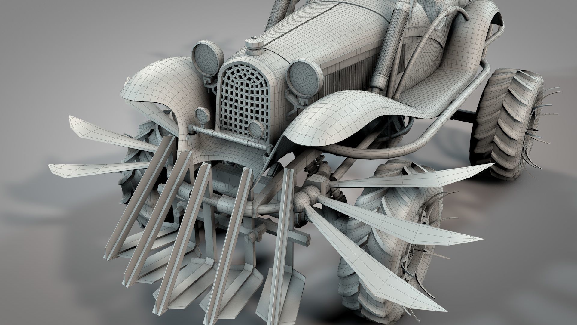 Apocalyptic War Cars v2 3D model_10