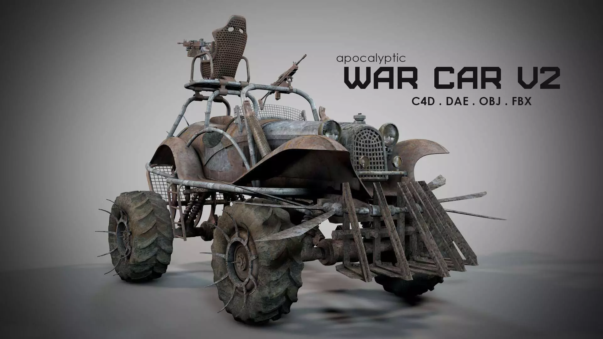 Apocalyptic War Cars v2 3D model_0