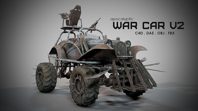 Apocalyptic War Cars v2 3D model