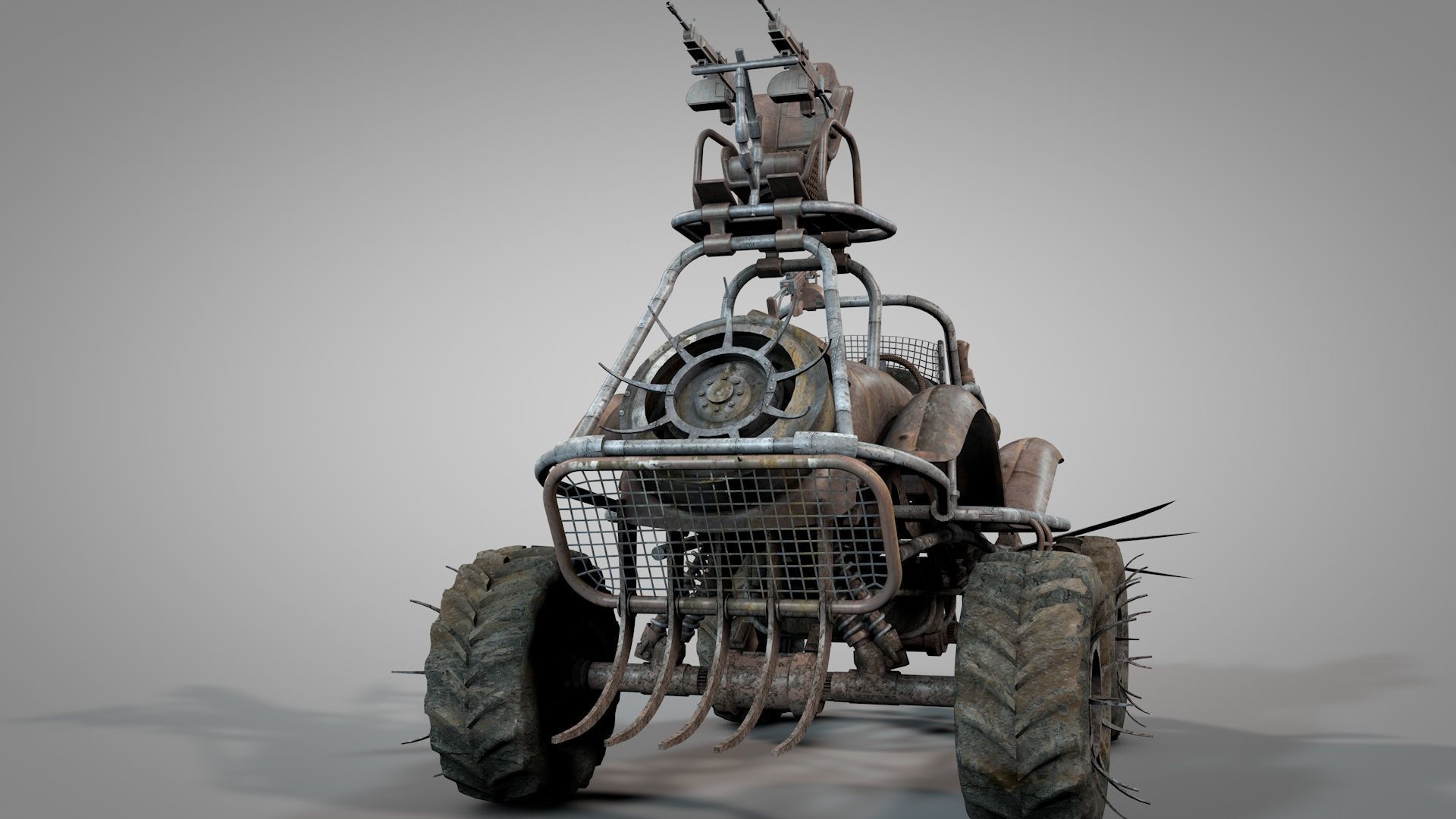 Apocalyptic War Cars v2 3D model_4