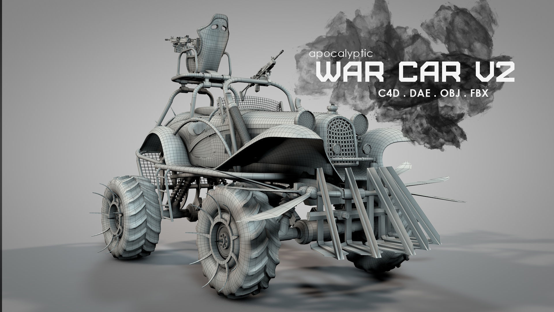 Apocalyptic War Cars v2 3D model_1