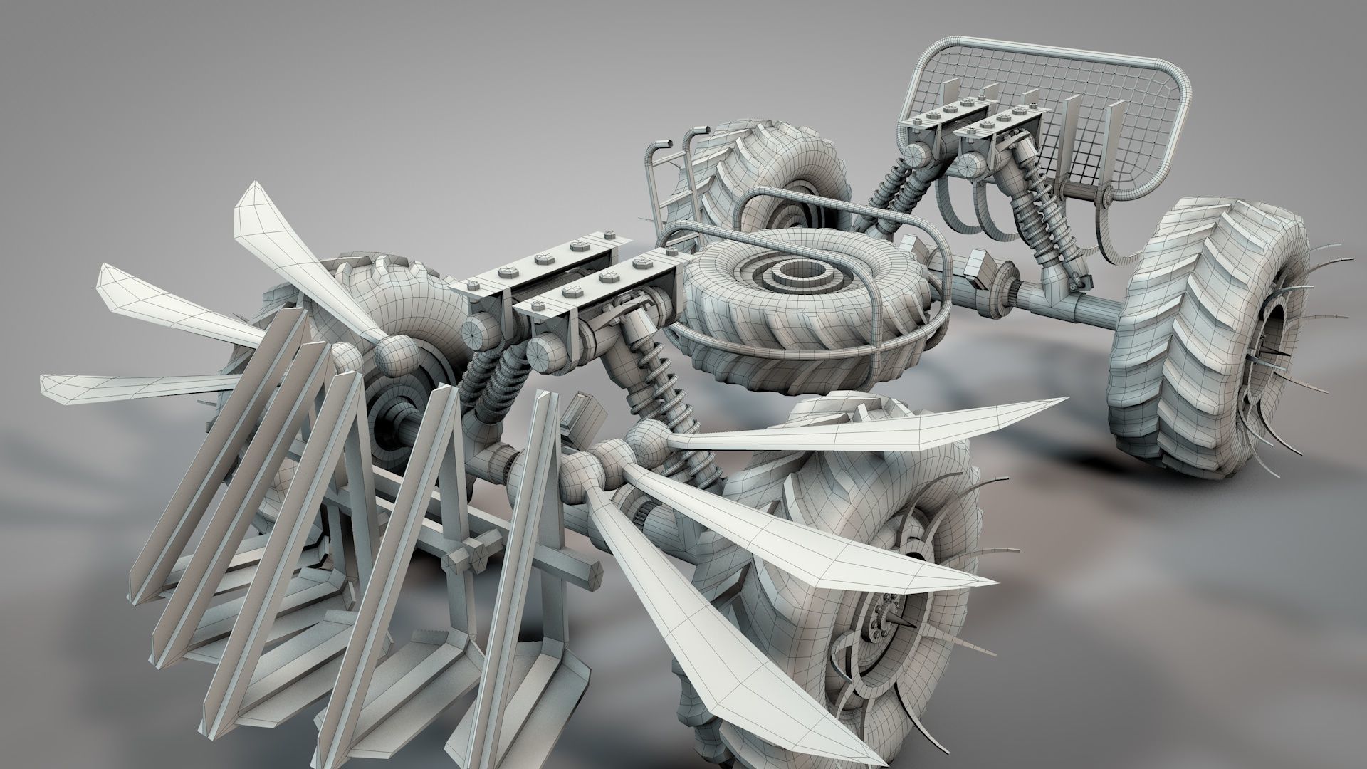 Apocalyptic War Cars v2 3D model_15