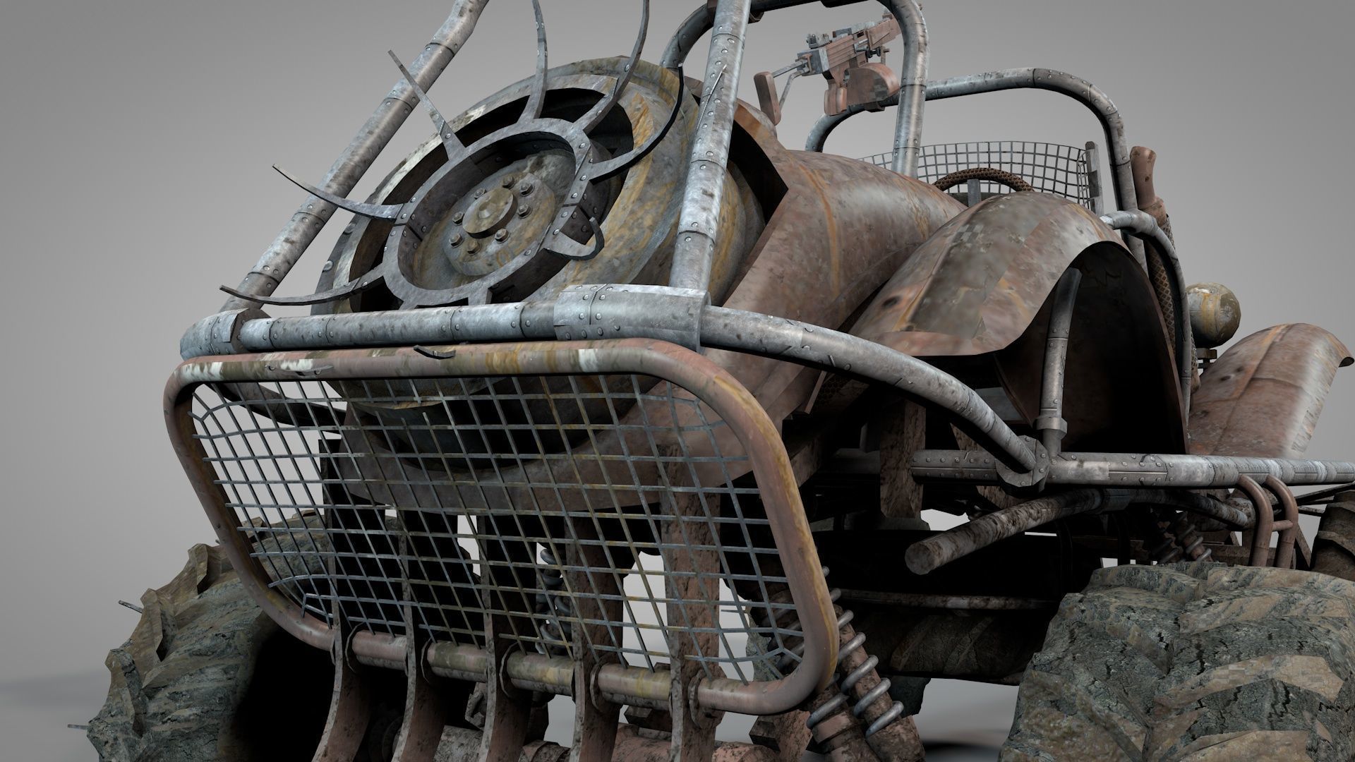 Apocalyptic War Cars v2 3D model_8