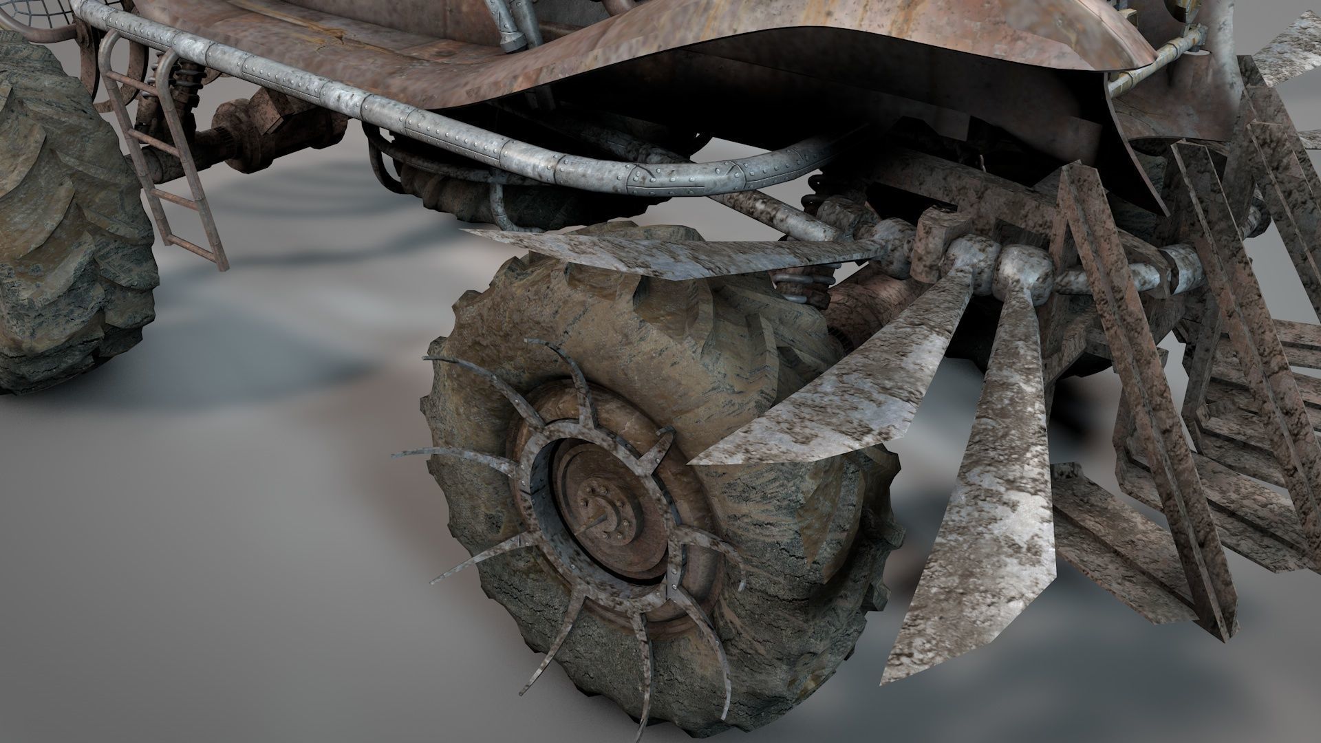 Apocalyptic War Cars v2 3D model_9