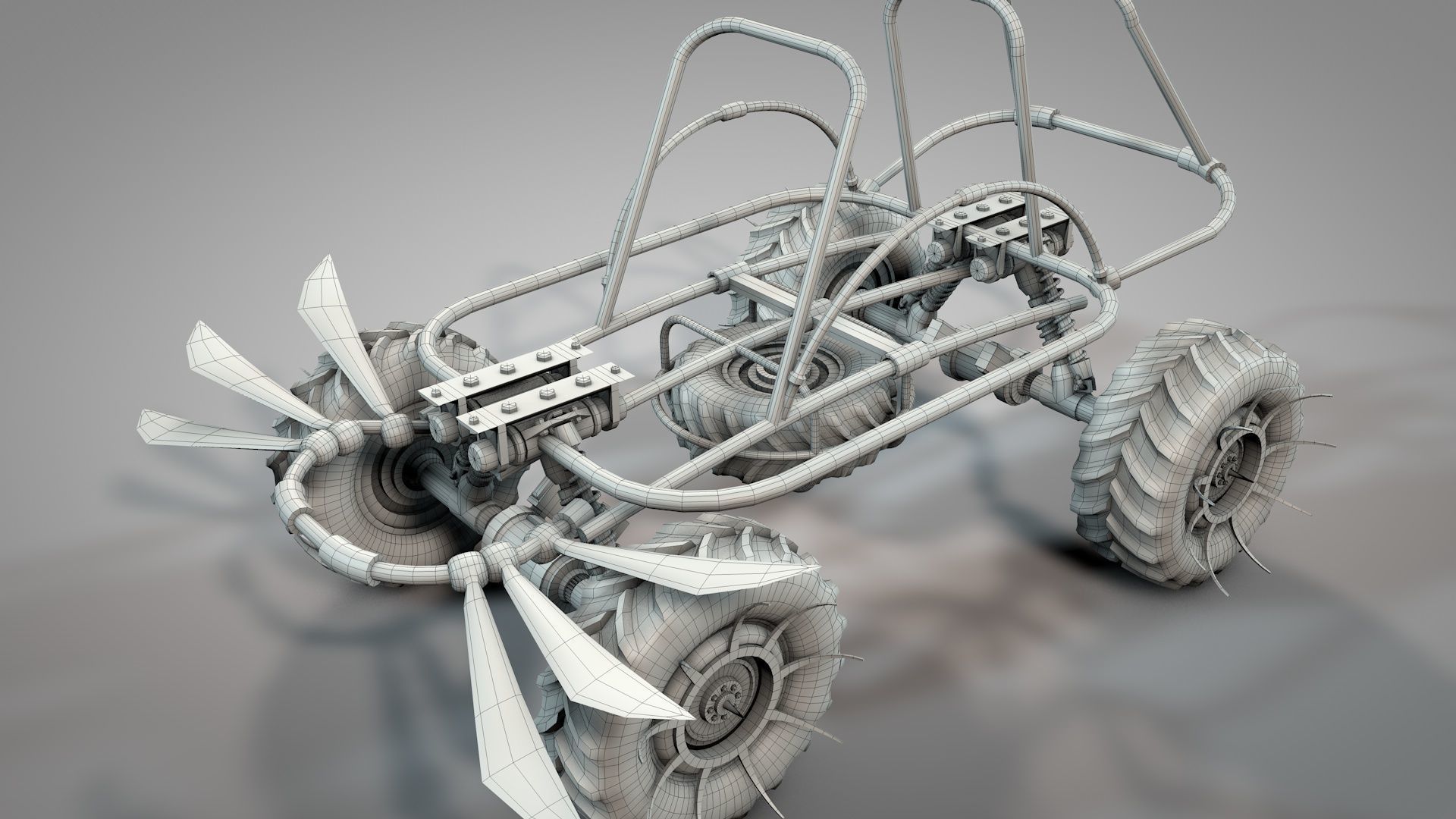 Apocalyptic War Cars v2 3D model_19