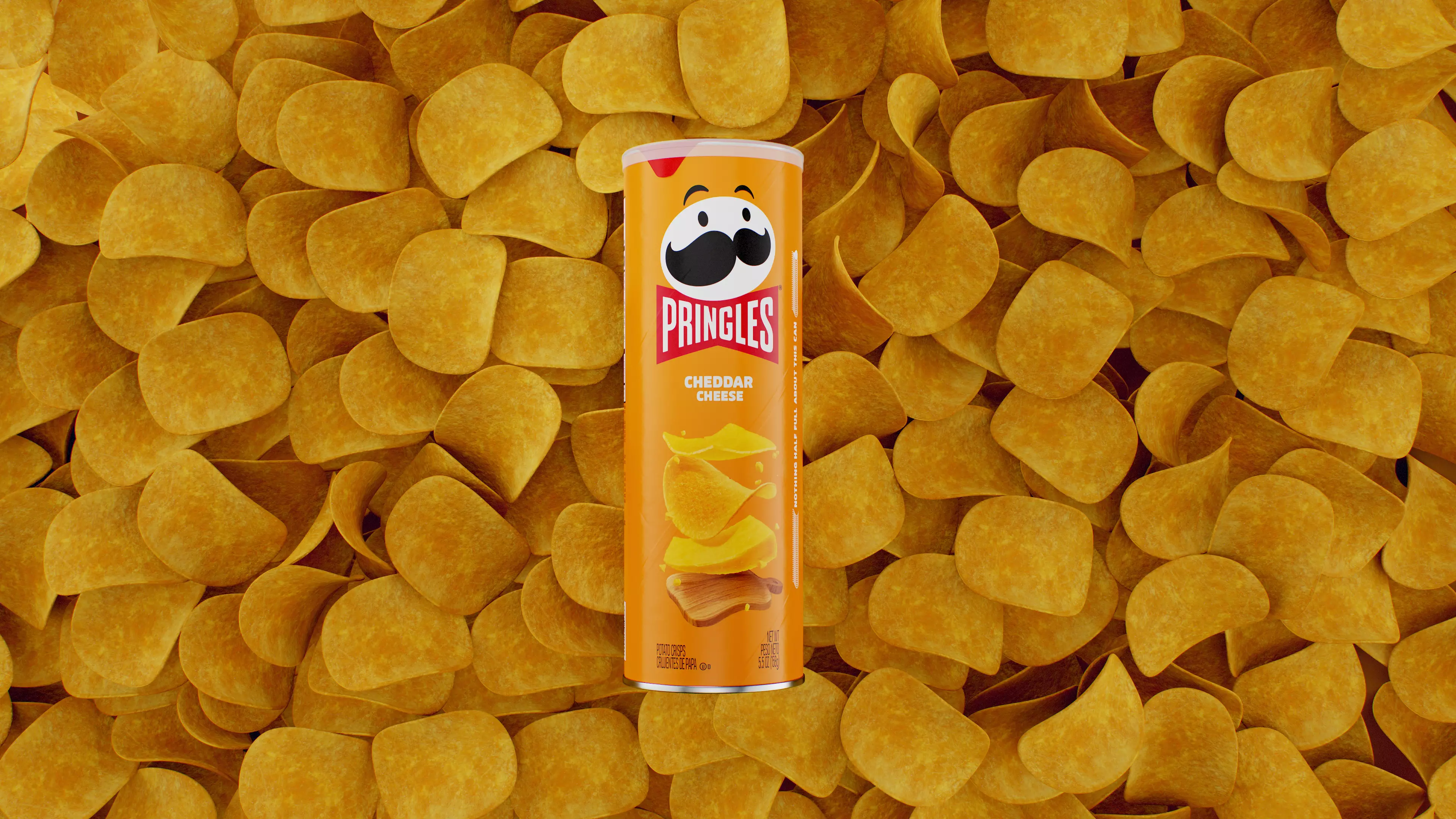 Pringles Cheddar Cheese Low-poly 3D model