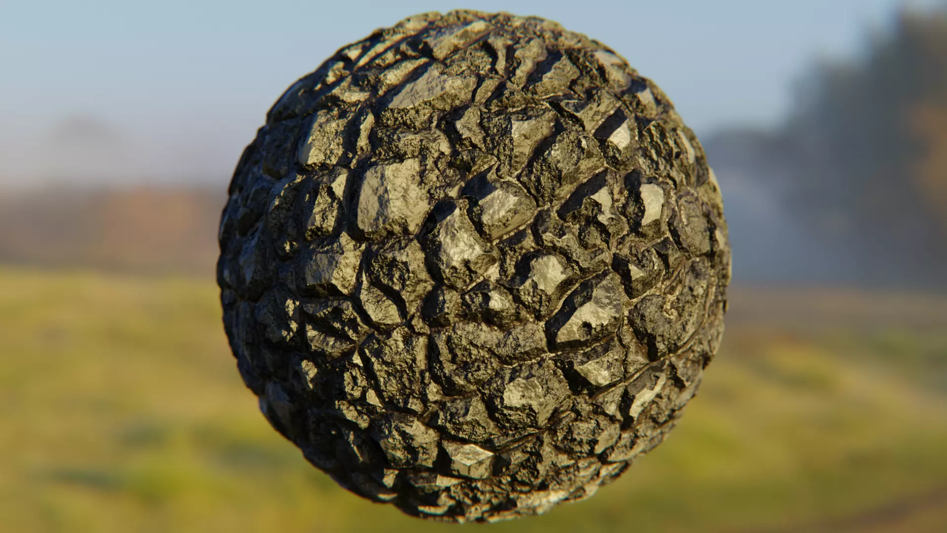 Realistic Chunky Rock Ground - Procedural PBR Shader Texture_0