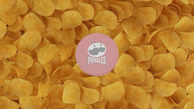 Pringles Harvest Blends - Smoky BBQ Low-poly 3D model 4