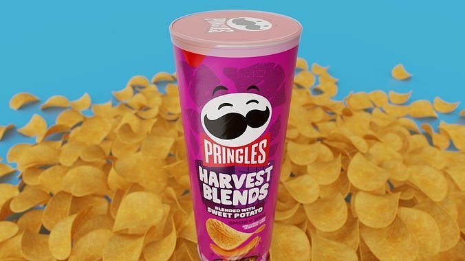 Pringles Harvest Blends - Smoky BBQ Low-poly 3D model 3
