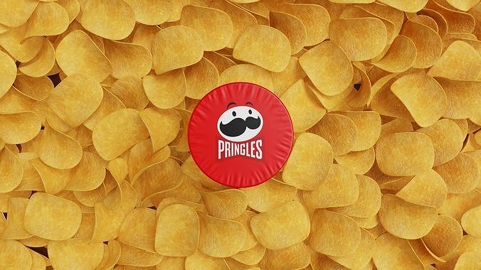 Pringles Harvest Blends - Smoky BBQ Low-poly 3D model 5