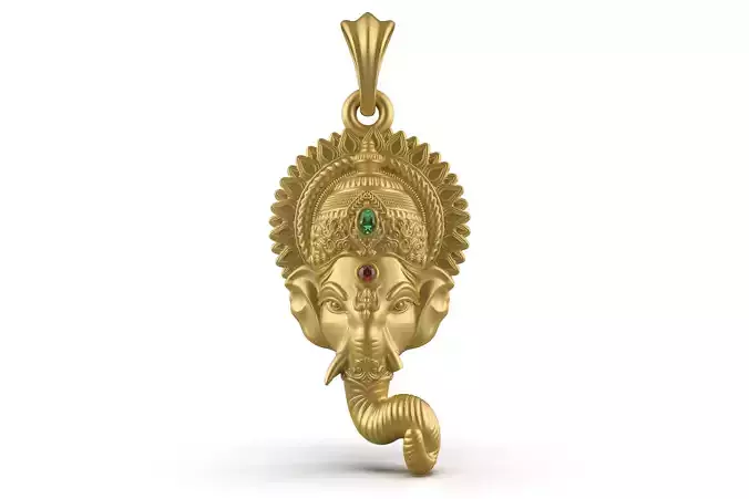 Ganesh Face Pendant file-2  3D print model
