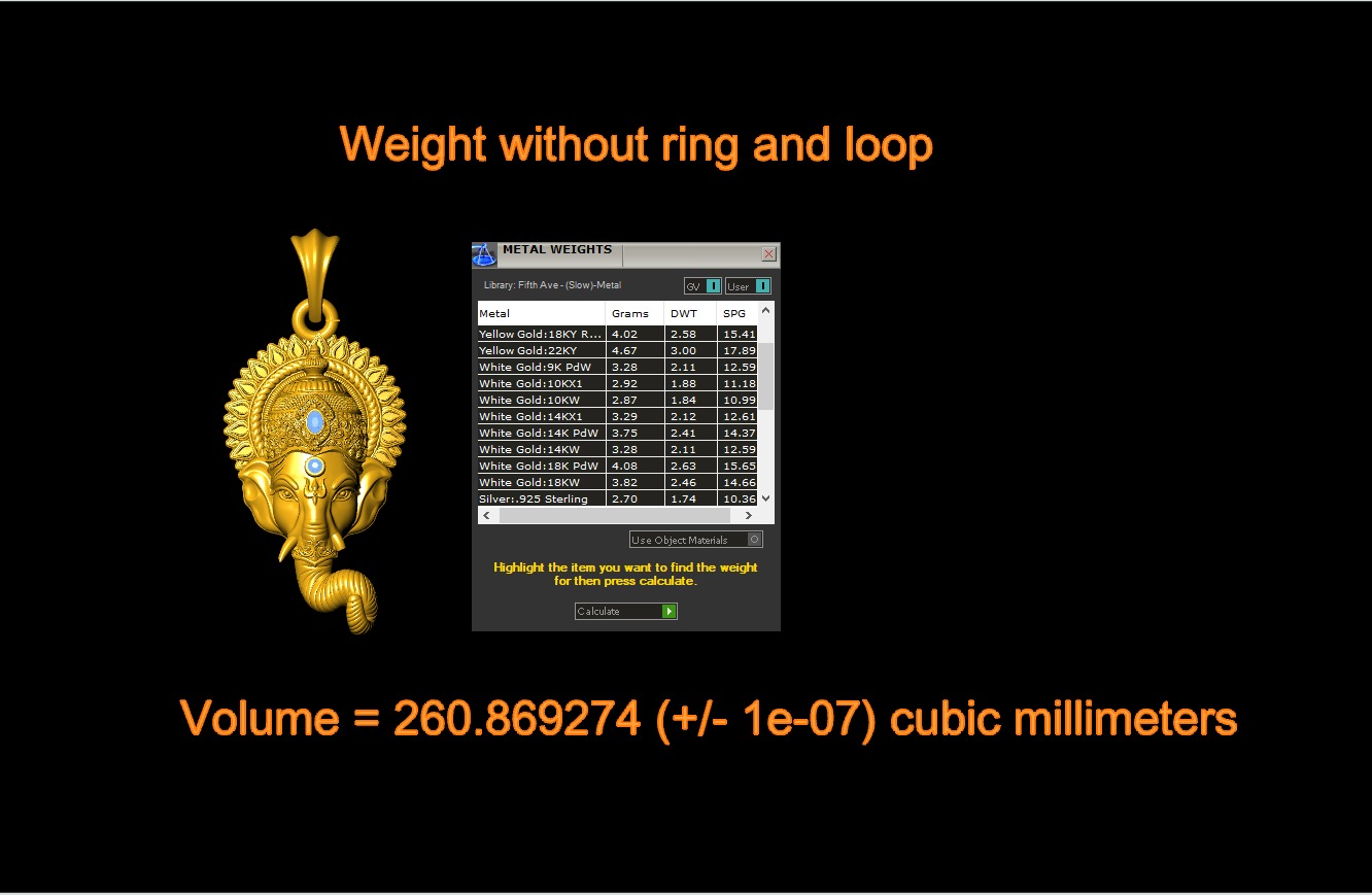 Ganesh Face Pendant file-2 3D print model_8