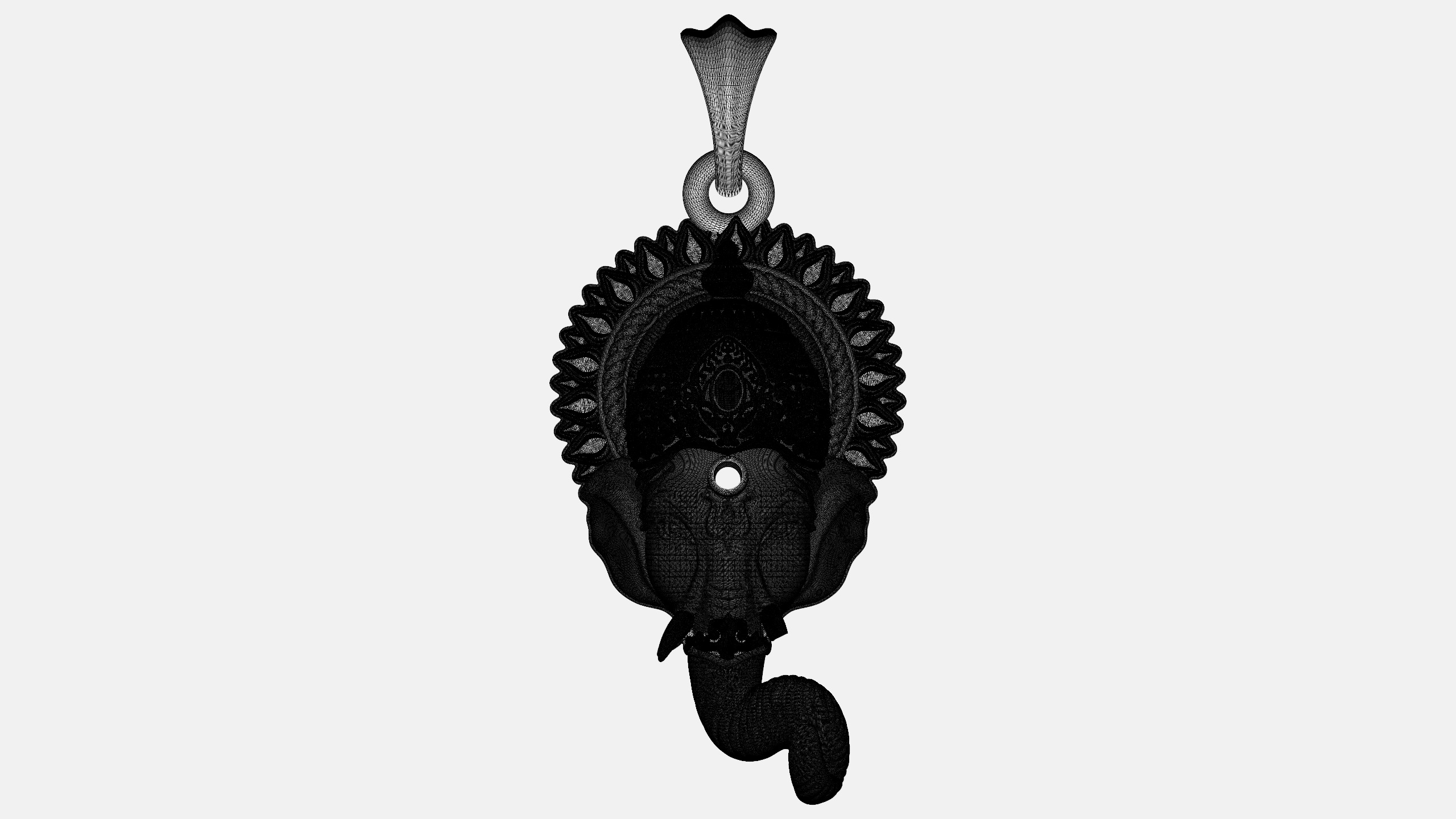 Ganesh Face Pendant file-2 3D print model_1