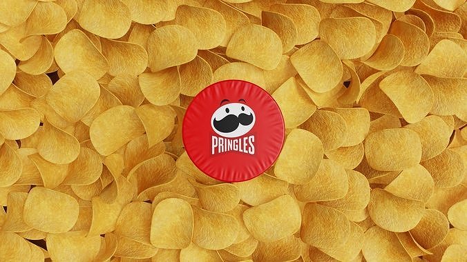Pringles Harvest Blends - Sea Salt Low-poly 3D model 5