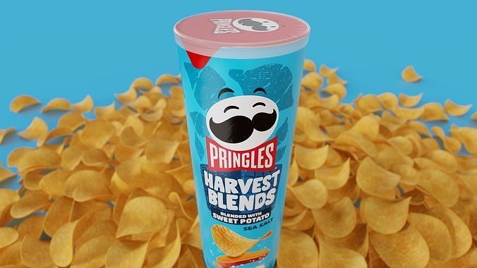 Pringles Harvest Blends - Sea Salt Low-poly 3D model 3