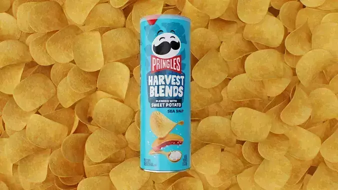 Pringles Harvest Blends - Sea Salt Low-poly 3D model
