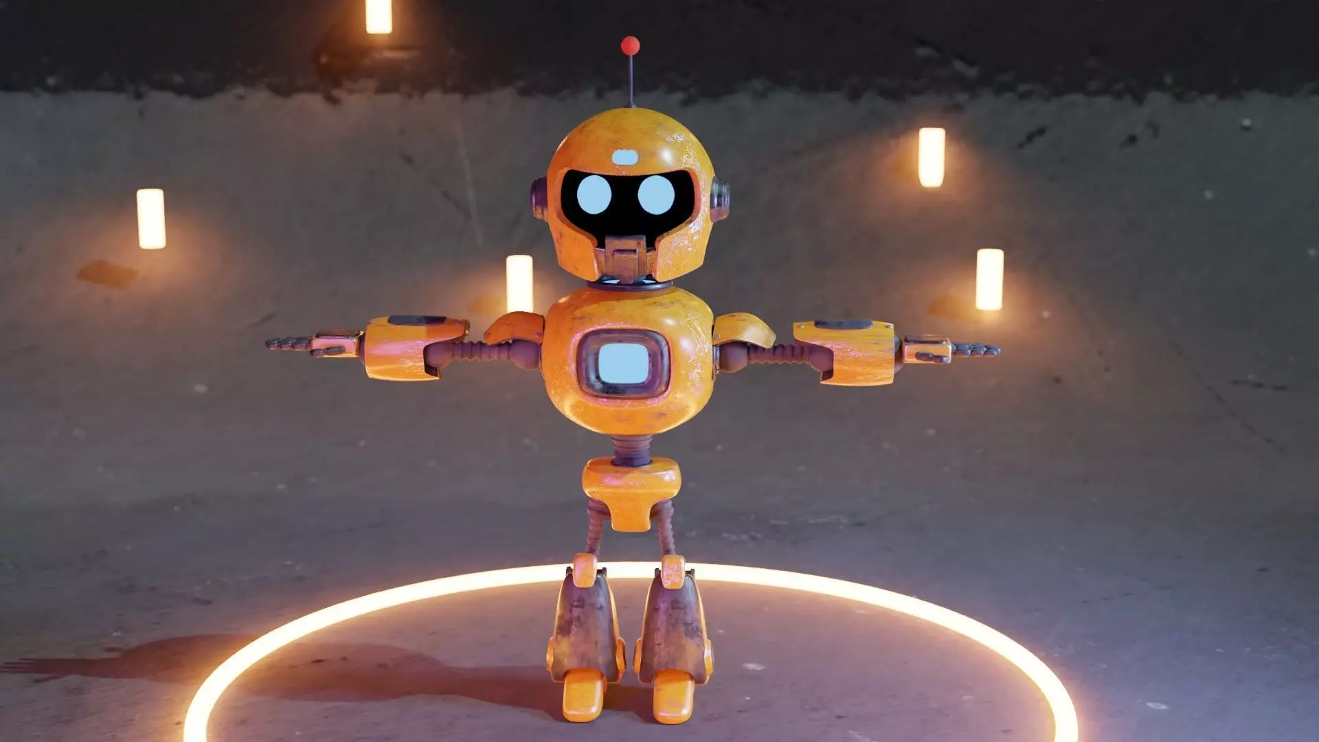 Stylized Robot Character 3D model_0