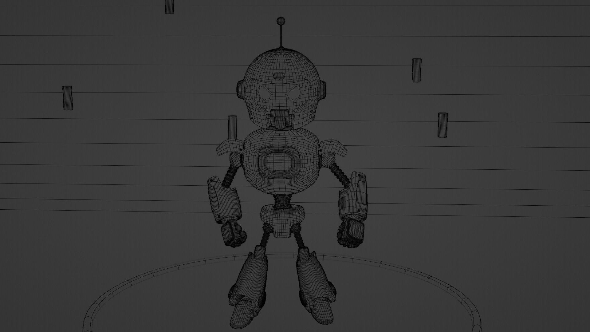 Stylized Robot Character 3D model_7