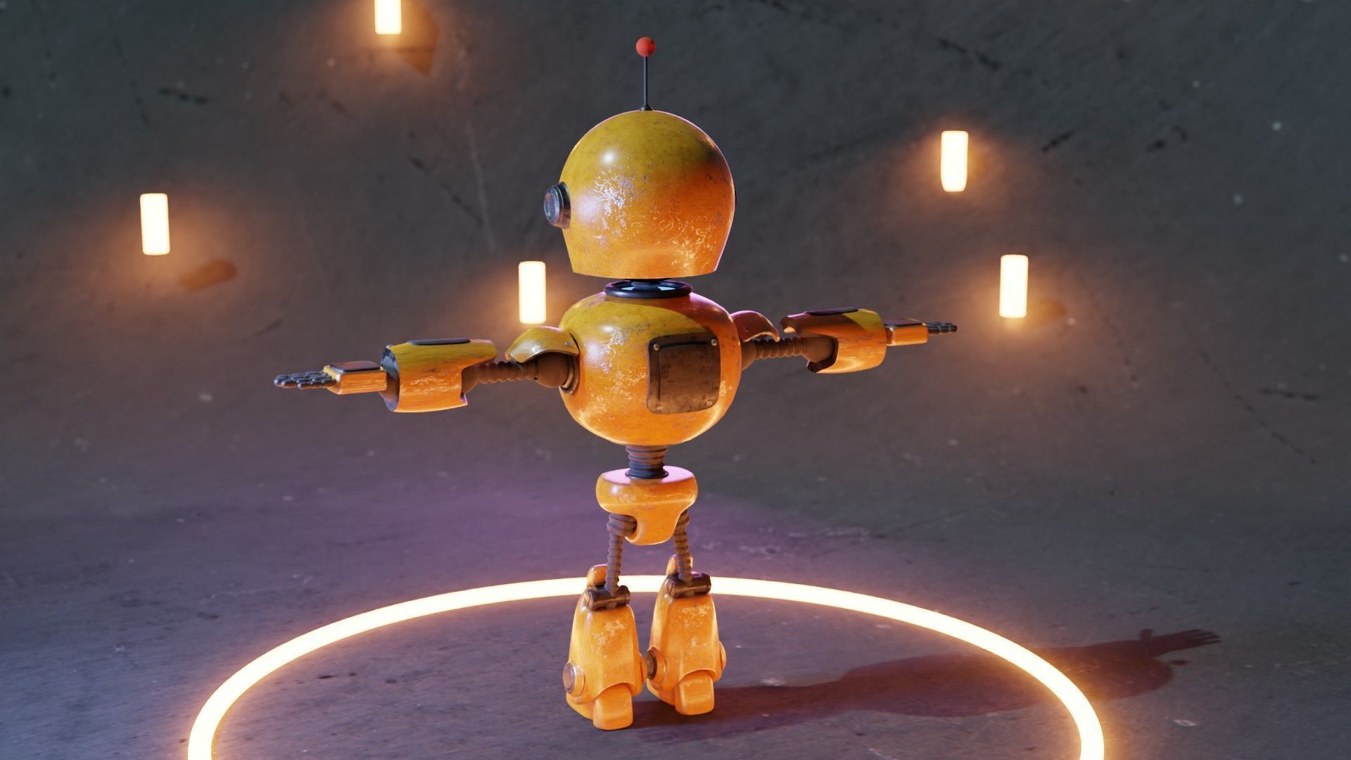 Stylized Robot Character 3D model_1