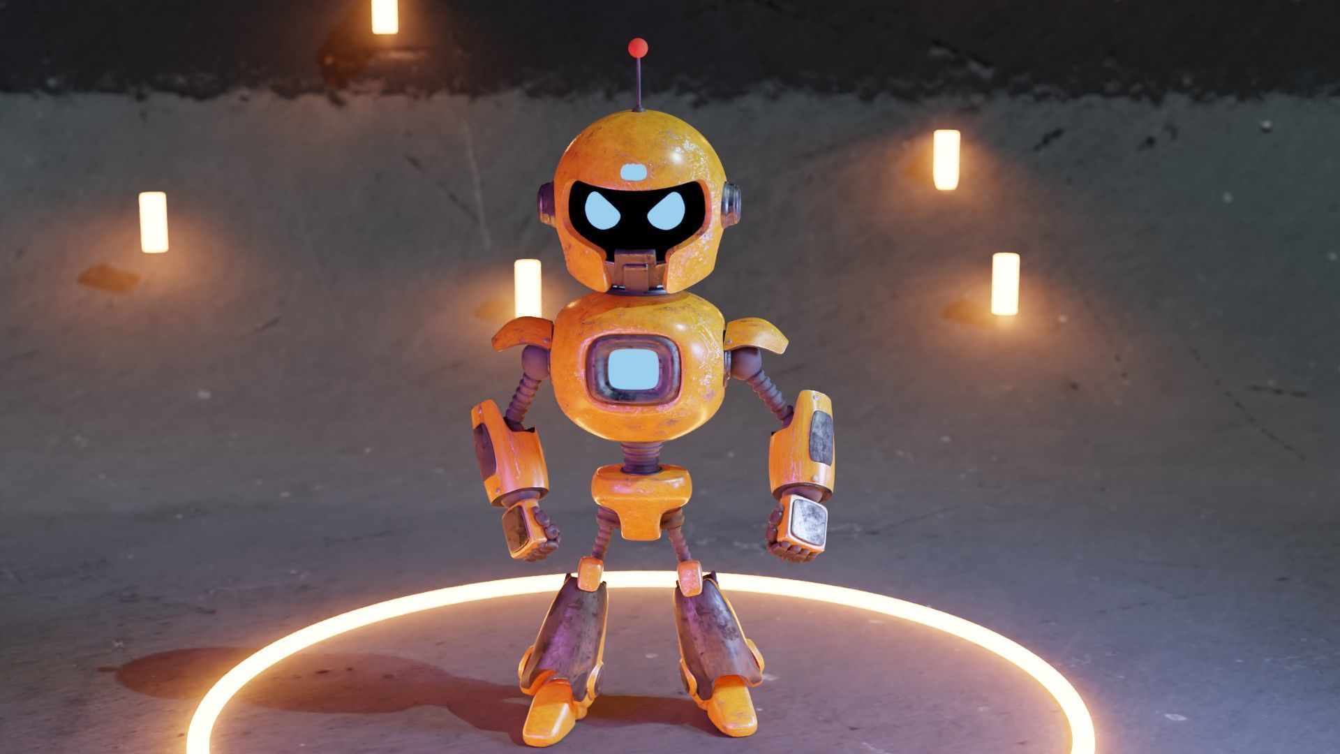 Stylized Robot Character 3D model_2