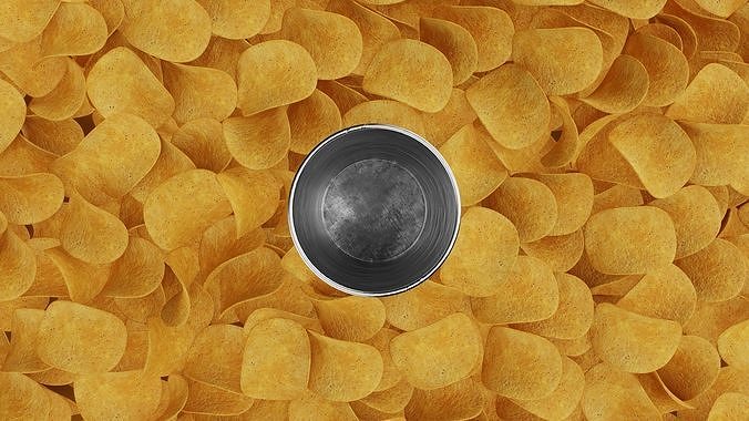 Pringles Harvest Blends - Homestyle Ranch Low-poly 3D model 7