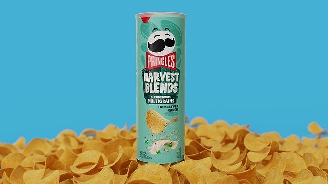 Pringles Harvest Blends - Homestyle Ranch Low-poly 3D model 2