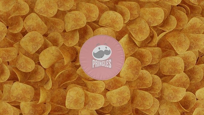 Pringles Harvest Blends - Farmhouse Cheddar Low-poly 3D model 4