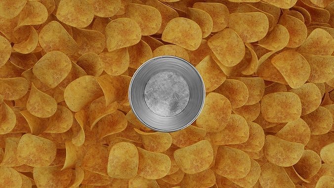 Pringles Harvest Blends - Farmhouse Cheddar Low-poly 3D model 7