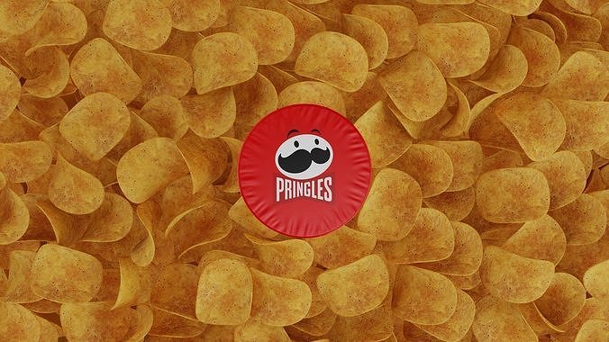 Pringles Harvest Blends - Farmhouse Cheddar Low-poly 3D model 5
