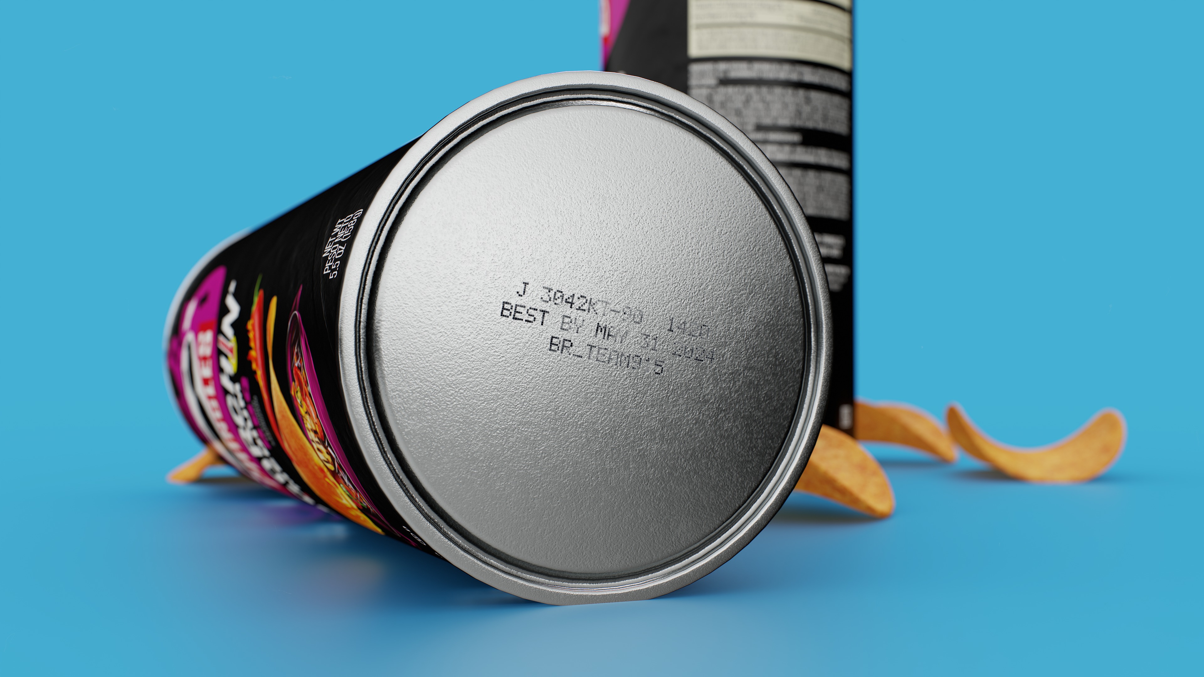 Pringles Scorchin - BBQ Low-poly 3D model_10