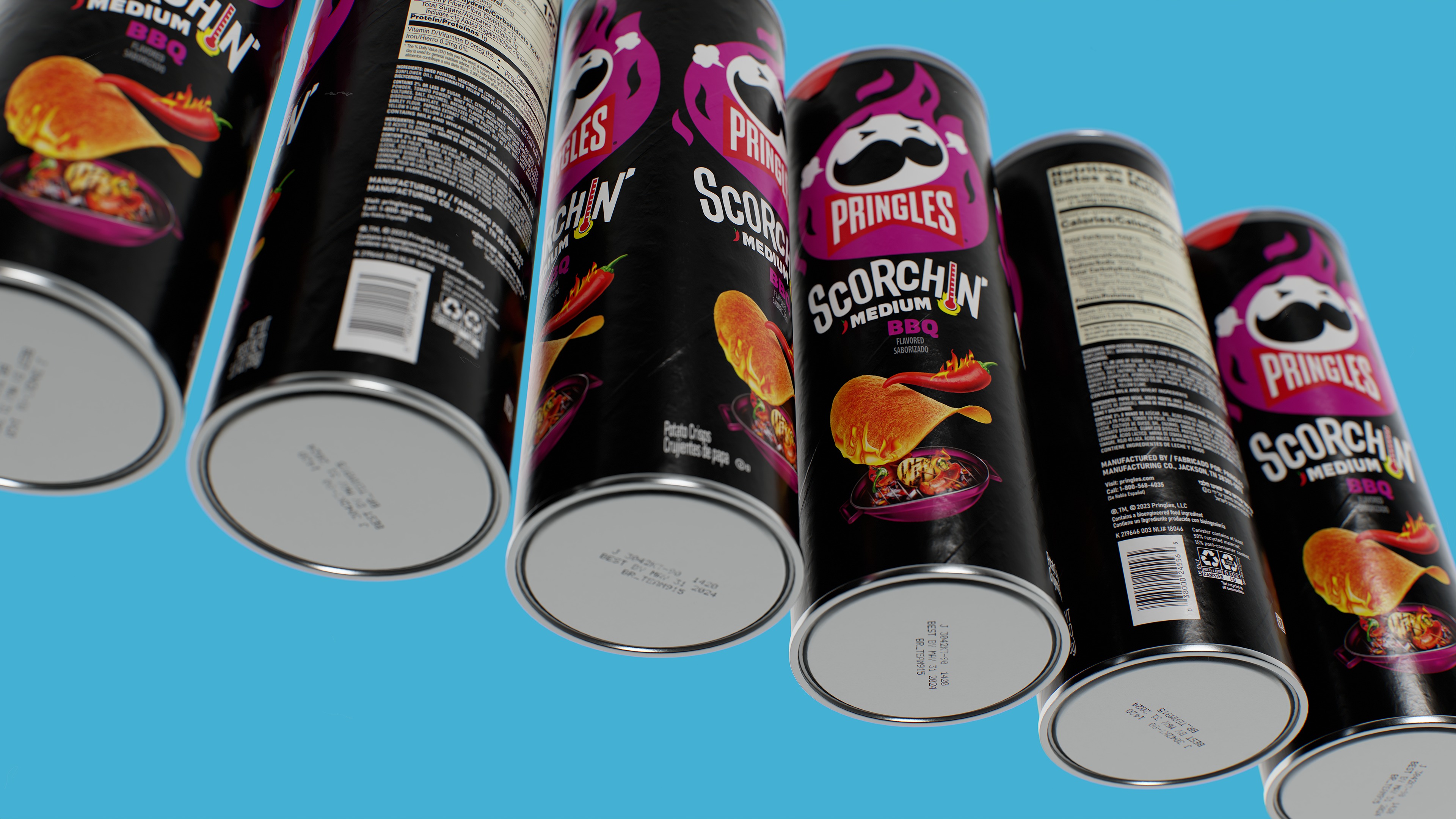 Pringles Scorchin - BBQ Low-poly 3D model_11