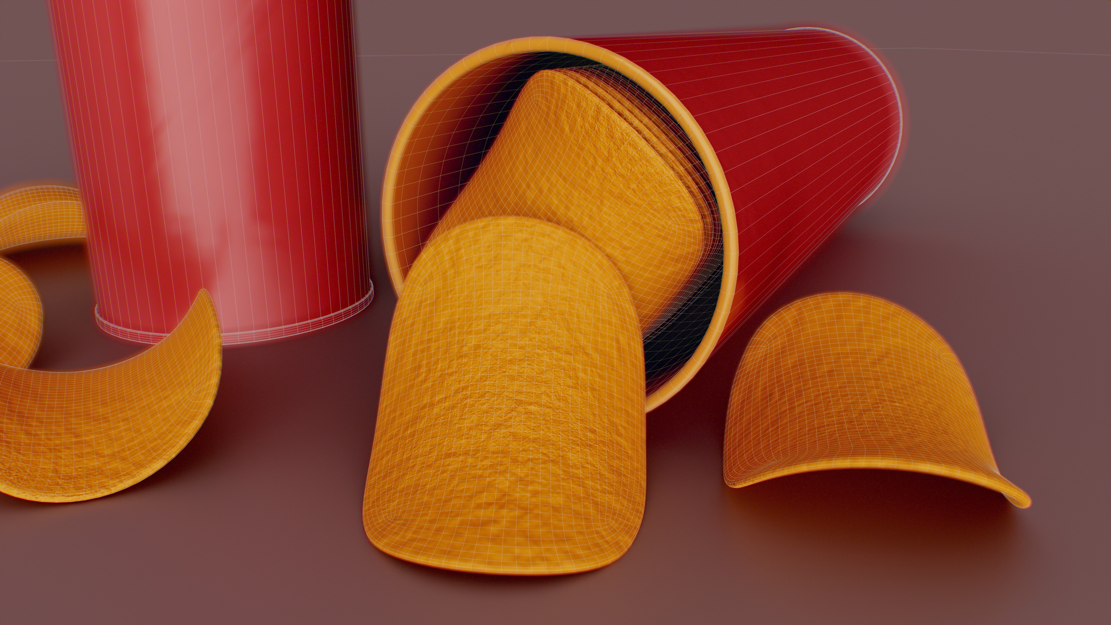 Pringles Scorchin - Buffalo Low-poly 3D model_22