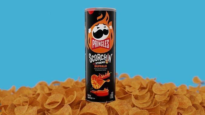 Pringles Scorchin - Buffalo Low-poly 3D model 2