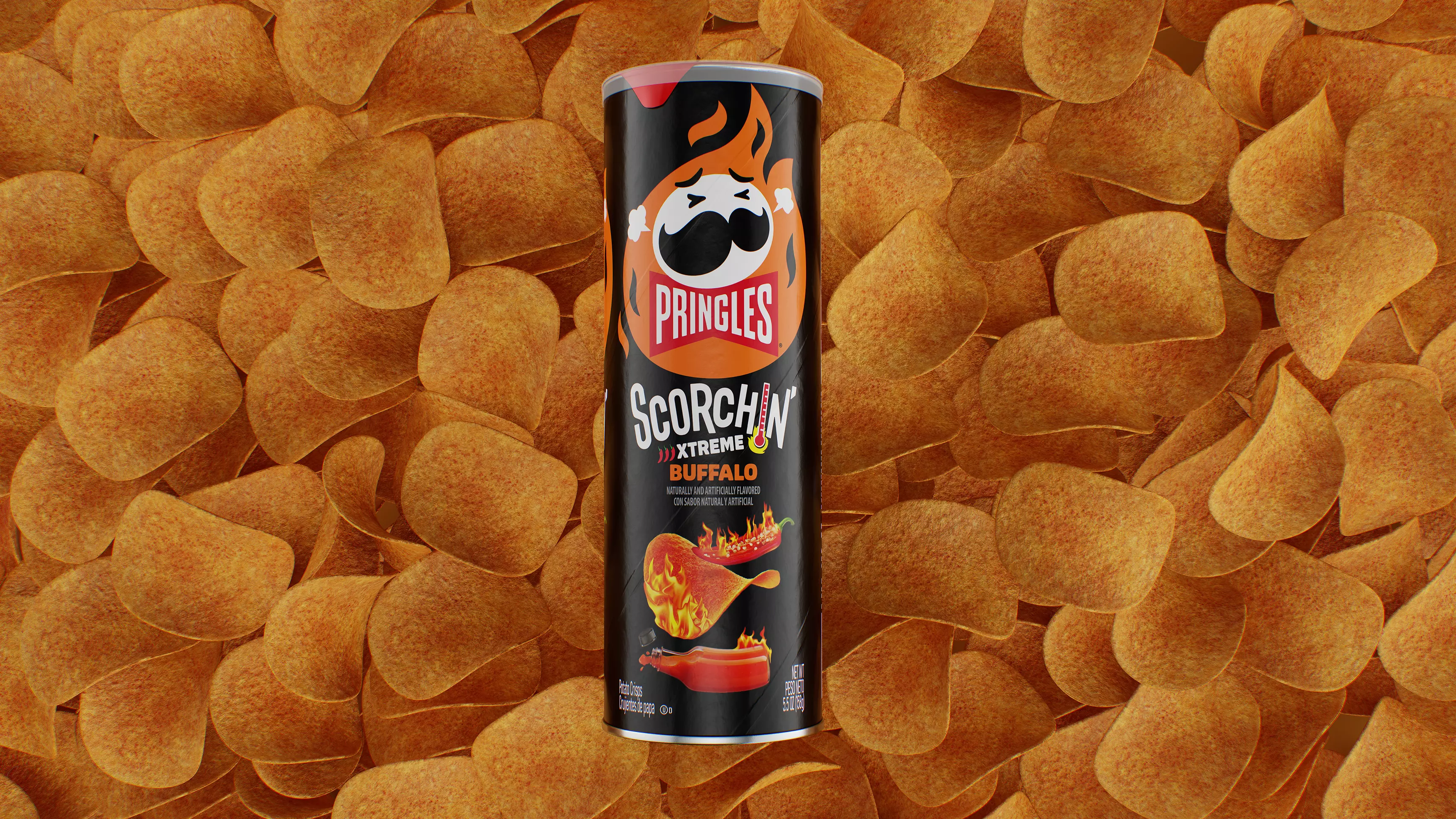 Pringles Scorchin - Buffalo Low-poly 3D model_0