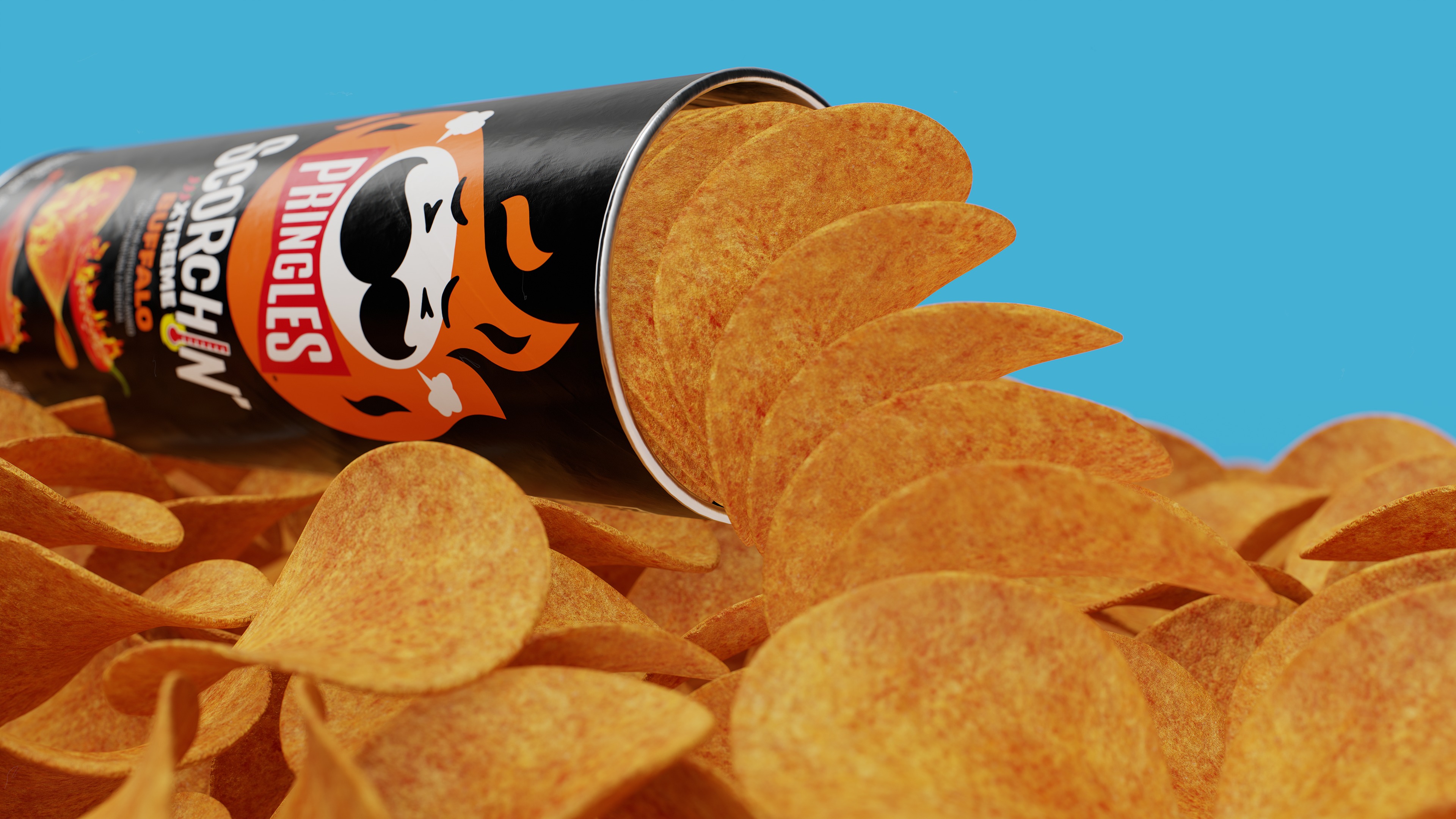Pringles Scorchin - Buffalo Low-poly 3D model_7